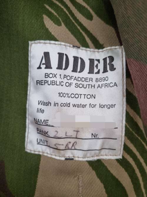 Adder/Adro - Rhodesian type Brushstroke Bush Jacket