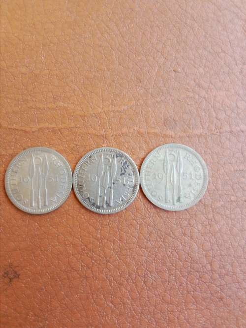Rhodesia 1951 three pence