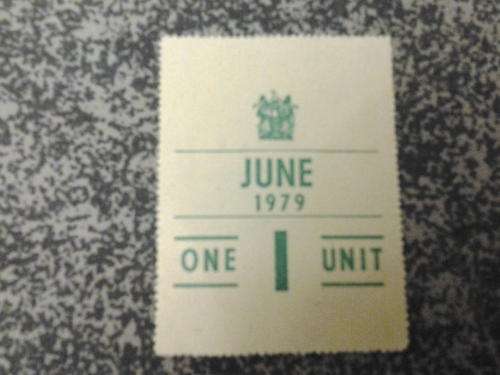 Rhodesian petrol coupon 1979