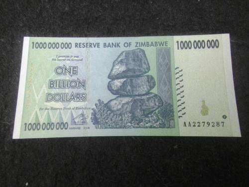 Zimbabwe one billion Dollars