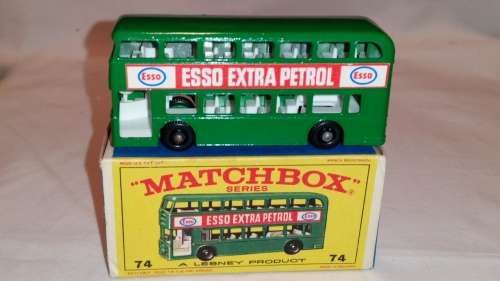 1966 MATCHBOX  LESNEY -  SERIES 74  - DAIMLER BUS - ESSO EXTRA PETROL   - MADE IN ENGLAND