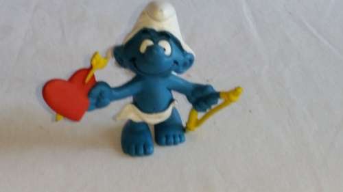 1981 SCHLEICH 20128 - AMOUR SMURF - PEYO - MADE IN PORTUGAL
