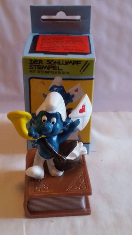 SCHEICH MODEL 54401 - SMURF STAMP - POSTMAN SMURF - MINT IN BOX