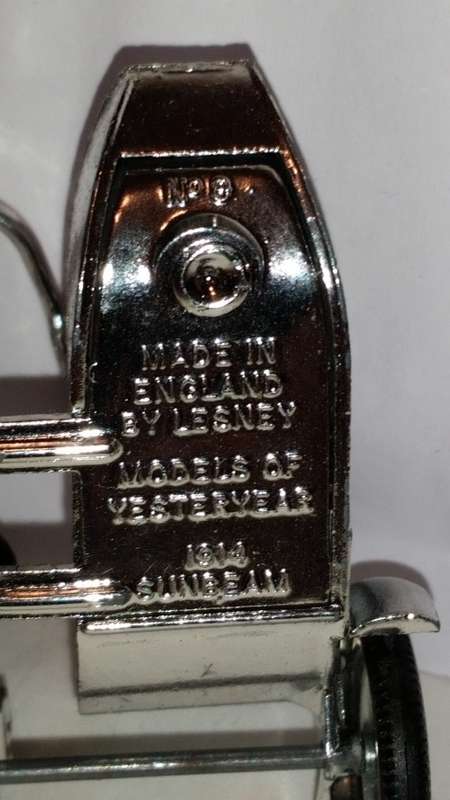 1962 - MATCHBOX LESNEY - MODELS OF YESTERYEAR Y8 - 1914 SUNBEAM MOTORCYCLE- MADE IN ENGLAND