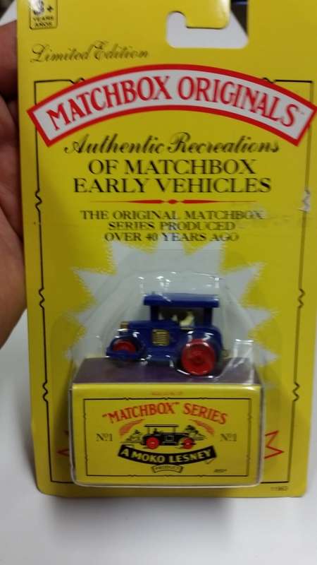 1993 - MATCHBOX LESNEY - ORIGINAL - SERIES 1 - AVELING BARFORD ROAD ROLLER - MADE IN ENGLAND