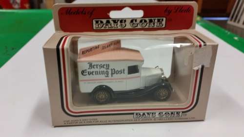 1983 - LLEDO MODELS OF DAYS GONE - FORD MODEL 'A' VAN - JERSEY EVENING POST - MADE IN ENGLAND