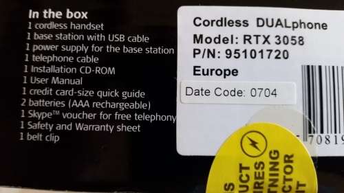 DUALPHONE MODEL 3058 - SKYPE PHONE