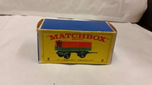 1965 - MATCHBOX LESNEY - SERIES 2 - MERCEDES BENZ TRAILER - MINT IN BOX AND LOOSE TRAILER