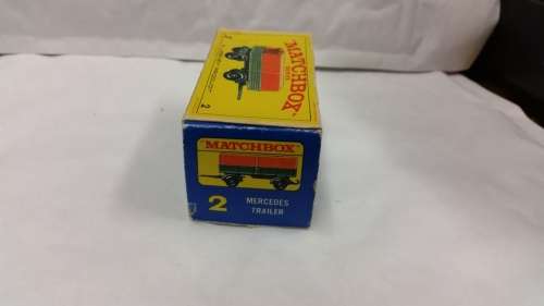 1965 - MATCHBOX LESNEY - SERIES 2 - MERCEDES BENZ TRAILER - MINT IN BOX AND LOOSE TRAILER