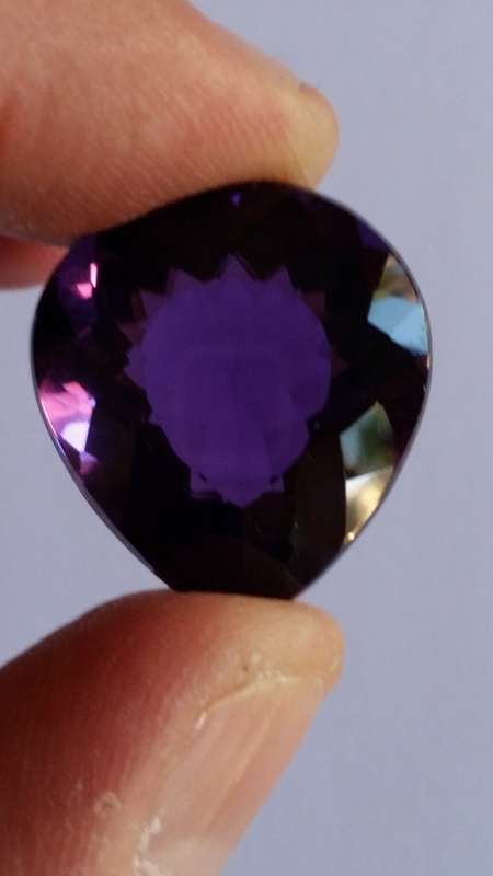 36.693 cts VIVID  VIOLET PURPLE PEAR CUT AMETHYST