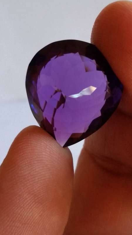 36.693 cts VIVID  VIOLET PURPLE PEAR CUT AMETHYST