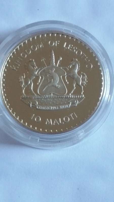 LESOTHO 1988 PAPAL VISIT - 10 MALOTI - SILVER PROOF COMMEMORATIVE COIN