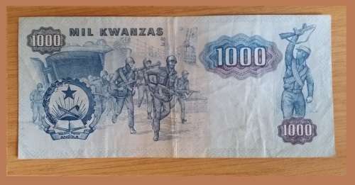 ANGOLA NOVO KWANZA/NEW KWANZA - 1000 NEW KWANZA NOTES - USED CONIDTION