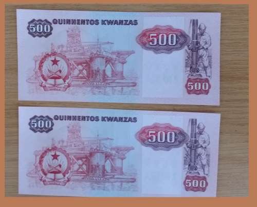 ANGOLA NOVO KWANZA/NEW KWANZA - 500 NEW KWANZA NOTES - USED CONIDTION