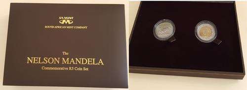 THE NELSON MANDELA COMMEMORATIVE R5 COIN SET