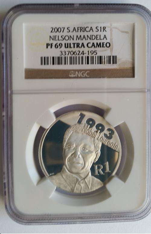 2007 Nelson Mandela  - R1 Silver Coin PF69 Ultra Cameo