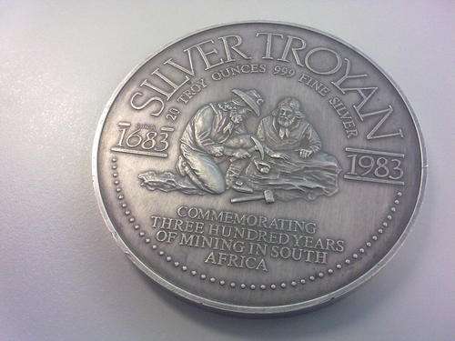 20 troy oz coin 999 Fine Silver Troyan