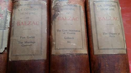 SET OF 12 ANTIQUE BOOKS : LA COMEDIE HUMAINE OF HONORE DE BALZAC