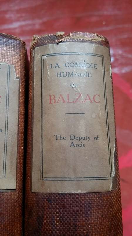 SET OF 12 ANTIQUE BOOKS : LA COMEDIE HUMAINE OF HONORE DE BALZAC