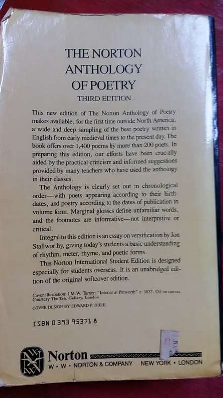 THE NORTON ANTHOLOGY OF POETRY 3RD EDITION