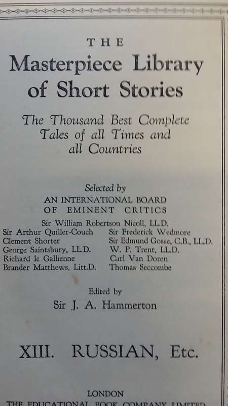 ANTIQUE BOOK : THE WORLD'S THOUSAND BEST SHORT STORIES : UNDATED : CIRCA 1900