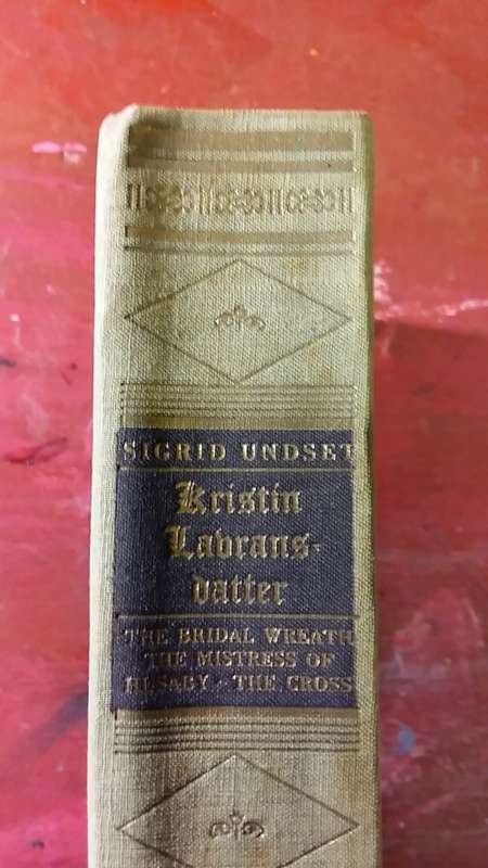 KRISTIN LABRANSDATTER by SIGRID UNDSET NOBEL PRIZE EDITION PUBLISHED 1929
