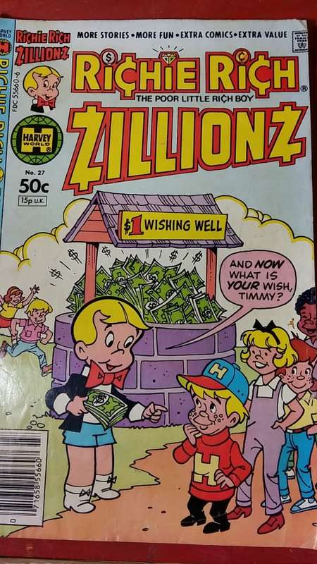 SET OF 5 RICHIE RICH COMICS