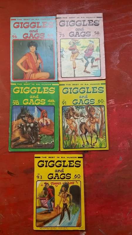 SET OF 5 COLLECTABLE GIGGLES AND GAGS BOOKS FROM THE 1980'S BY LENCEL