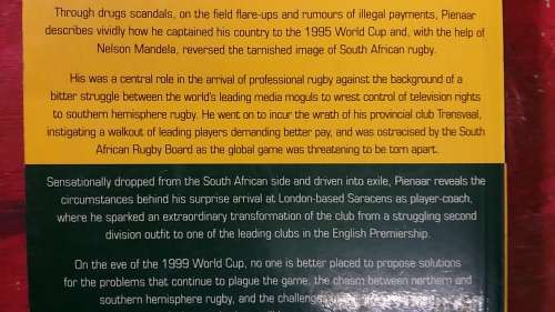 RAINBOW WARRIOR : AUTOBIOGRAPHY OF FRANCOIS PIENAAR