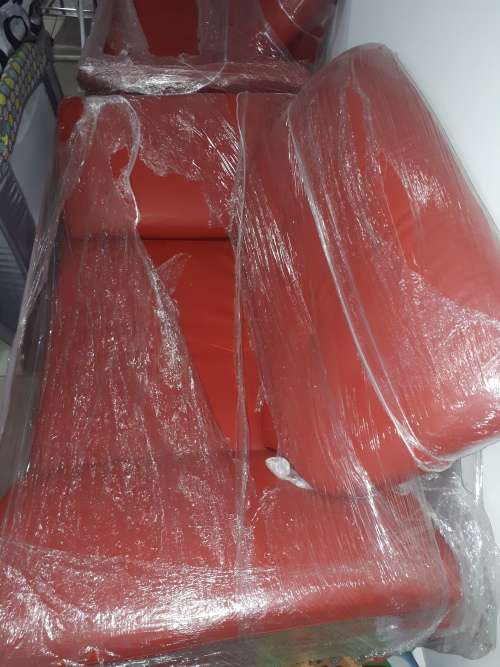 3piece - red leather uppers