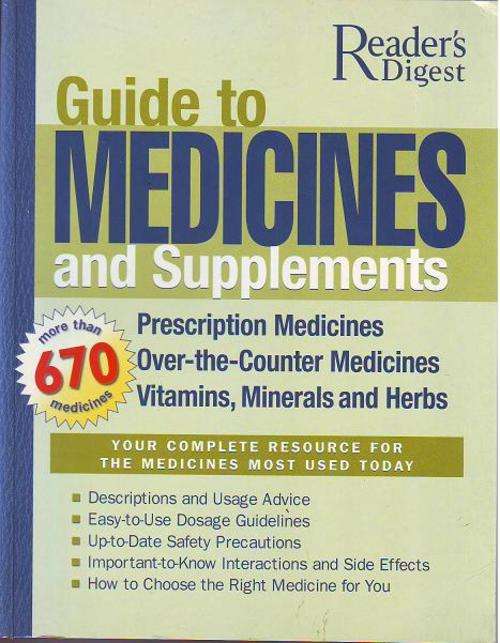 Guide to medicines & Supplements - more than 670 medicines-Readers Digest-as good as new