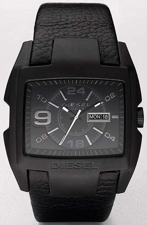 Diesel Black Leather Men's watch DZ1430