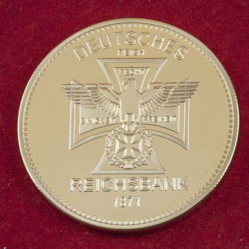 Deutches Reichsbank 1871 1oz .999 24k Gold Clad Coin.
