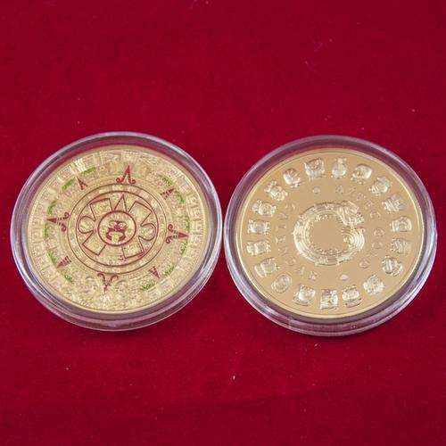 Mayan Aztec 1oz Gold Clad Coin. 999. 24k