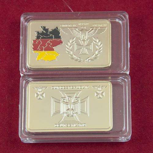 Deutschland Map 1oz .999 24k Gold Clad Bar.