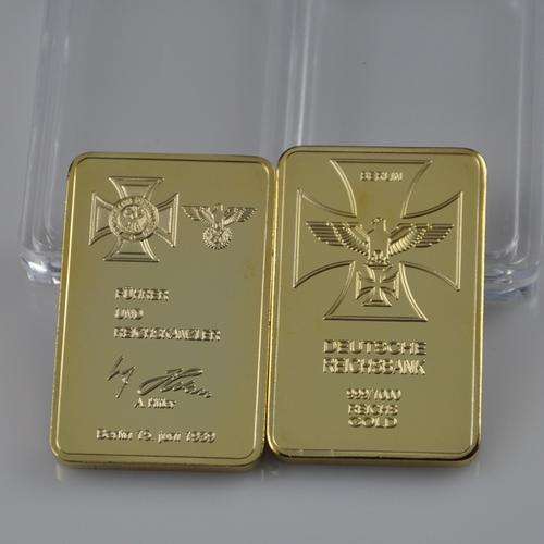 Adolf Hitler 1939 1oz .999 24k Gold Clad Bar.