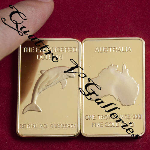 The Endangered Dolphin 1oz Bullion bar.