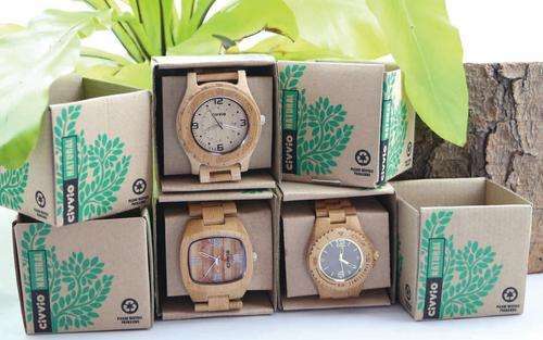 Civvio Mens Wooden Watch