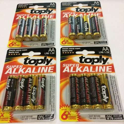 TOPLY SUPER ALKALINE AA BATTERIES - 1 PACK = 16 BATTERIES