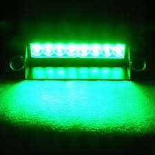 ***LIMITED STOCK ***EMERGENCY STROBE WARNING LIGHT 8 LED - GREEN
