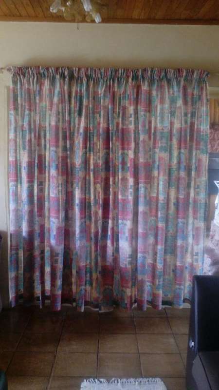 Curtains with square patterns