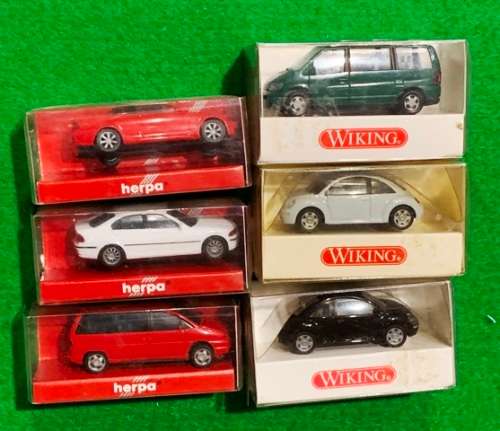 LOT HO CARS.3X HERPA, 3X VIKING.