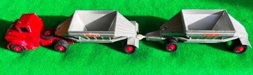 MATCHBOX KING SIZE. K4-B1 G M C TRACTOR WITH TWIN FRUEHAUL HOPPER TRAINS