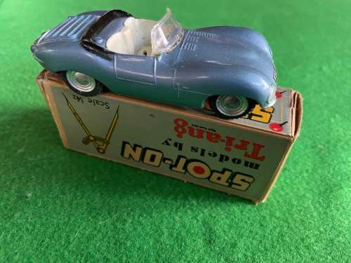 SPOT-ON 107 JAGUAR SK SS. LIKE DINKY.BOTH END FLAPS HAVE BEEN TAPED.