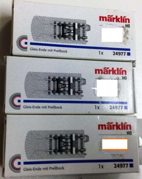 MARKLIN C TRACK WITH BUMPER 24977 PRICE PER EACH  FREE POSTAGE IN S A .