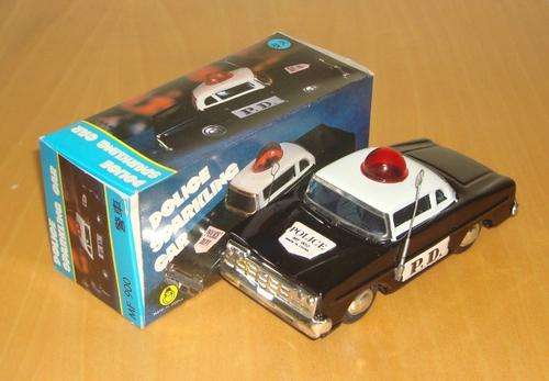 Tin-plate Friction MF 900 Police Sparkling Car (Boxed)