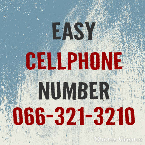 Easy Cellphone Number 066 321 3210