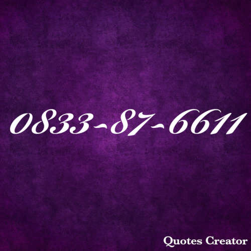 Easy Cellphone Number 0833-87-6611