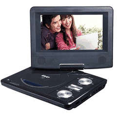 9.5" Portable DVD w/ TV Player/receiver + Card reader, MP3 & Game player, remote controlled