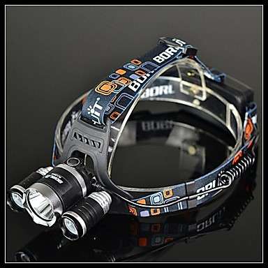 BORUIT 5000lm High Powered Headlight/lamp 3 x CREE T6 LED'S + 2 x Batteries + Charger FREE SHIPPING!